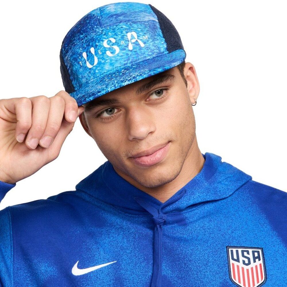 Nike Team USA 2024 Olympics Fly 5 Panel Hat DRI-FIT Running Cap Adult Size L/XL
